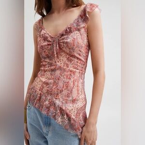Urban Outfitters Kimchi Blue Hydi Asymmetric Lace Tunic Top